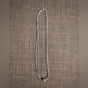 Silpada three strand sterling silver necklace